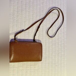 Ralph Lauren- Brown leather crossbody bag